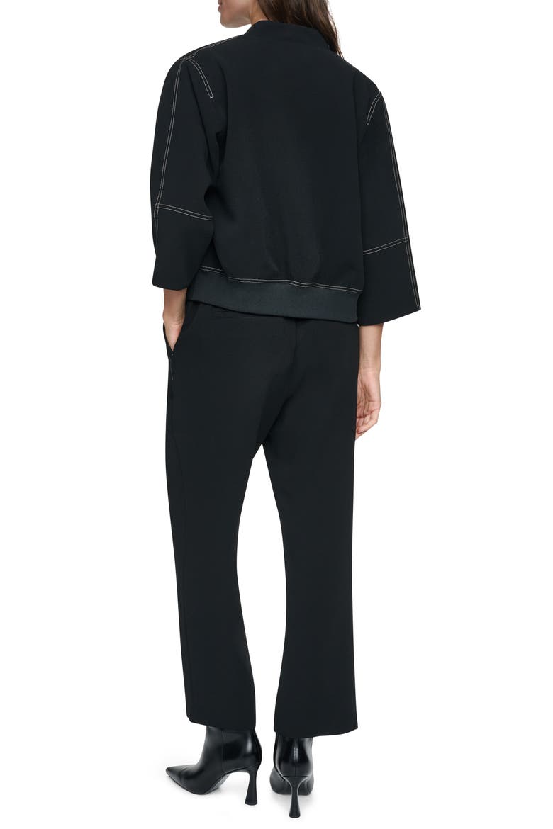 Contrast Stitch Jacket, Alternate, color, BLACK