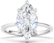 HauteCarat Marquise Cut Lab Created Diamond Ring