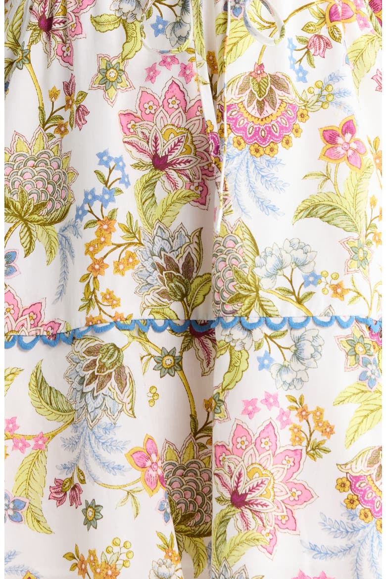 Pany Floral Dabria Cotton Dress, Alternate, color, PINK-GREEN-BLUE