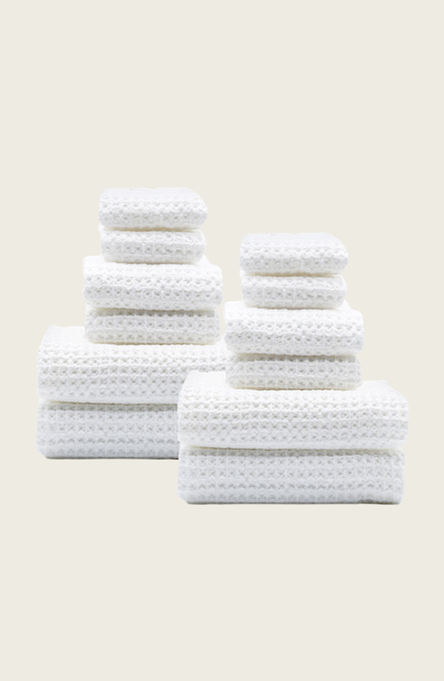 Italic Sedona Waffle Towels In White