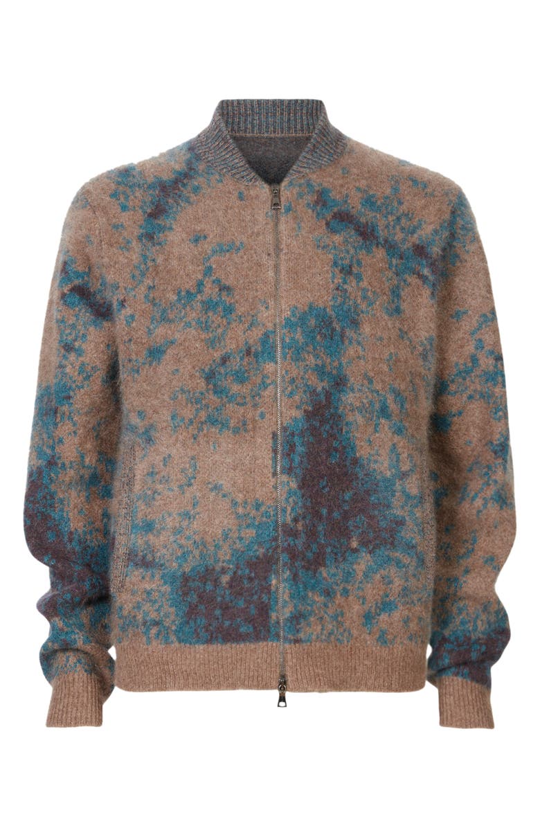 John Varvatos Tuscola Regular Fit Organic Cashmere Baseball Jacket, Alternate, color,