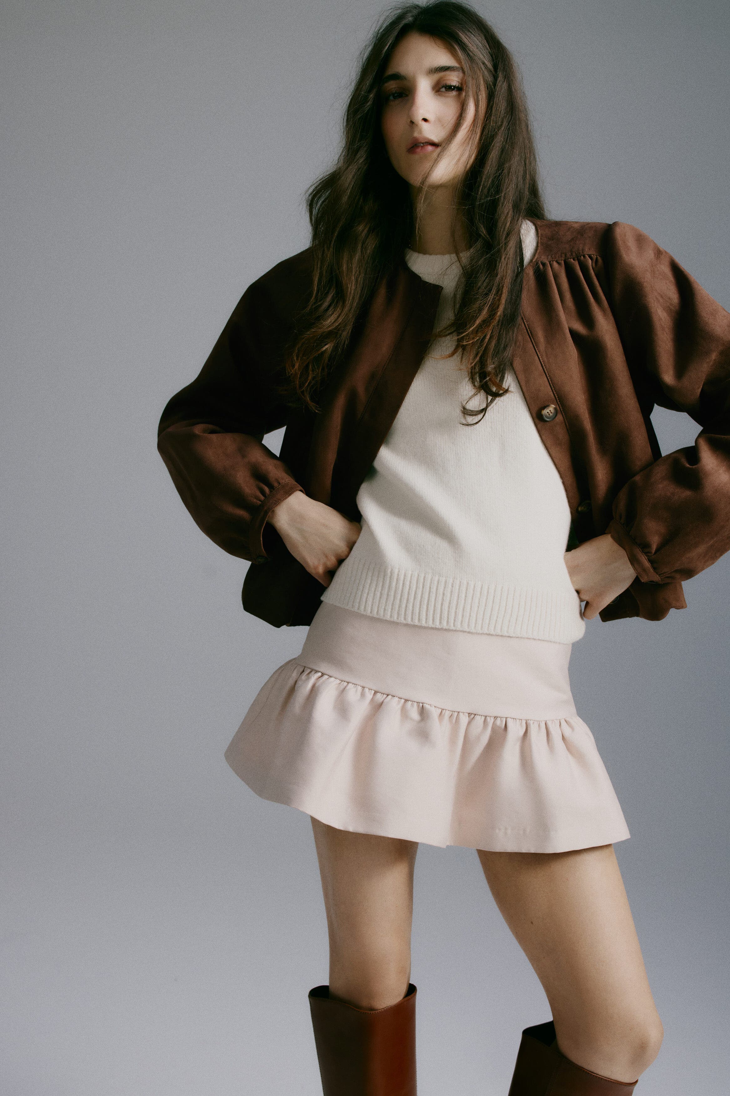 Oversized twill jacket