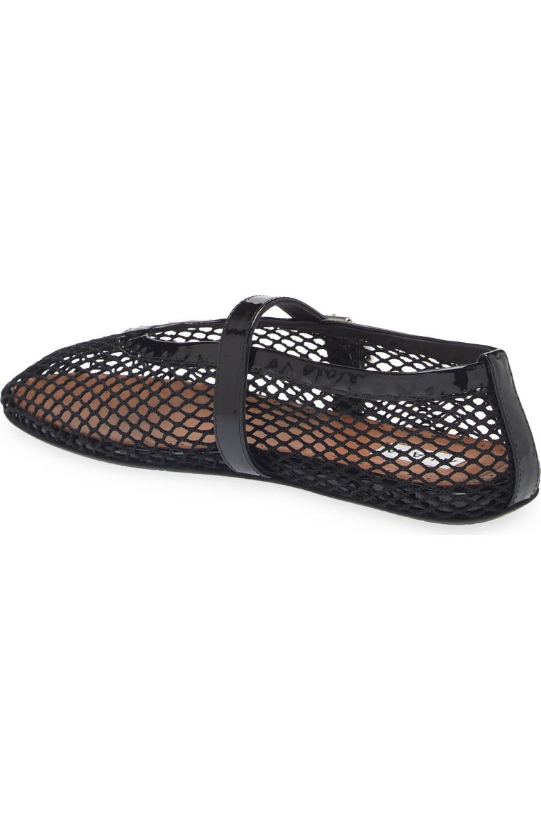 Alaïa Fishnet Ballerina Flat, Alternate, color, Noir