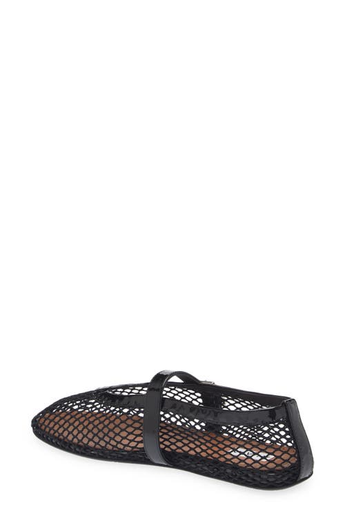Alaïa Alaia Black Mesh Ballerina With Patent Leather In Black