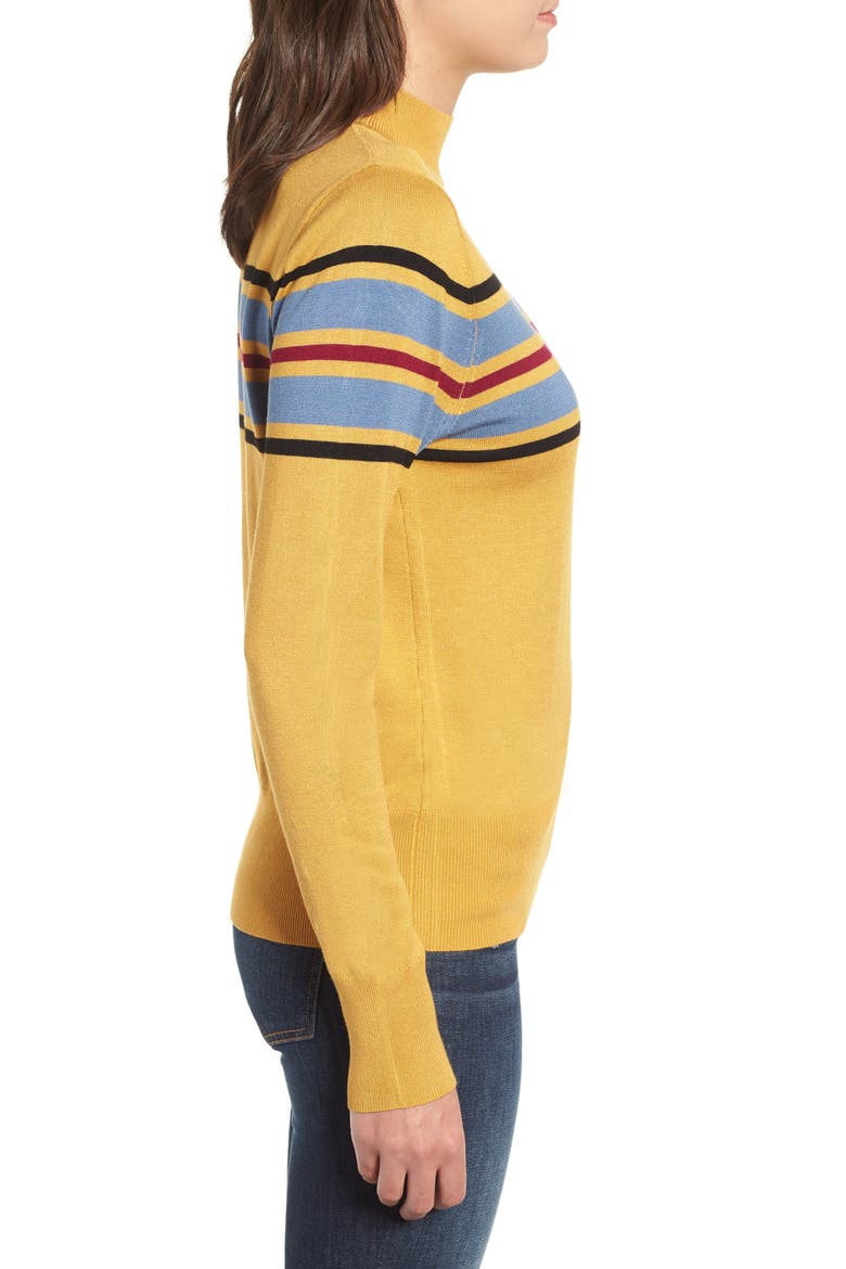 Skivvy Stripe Sweater, Alternate, color, MUSTARD