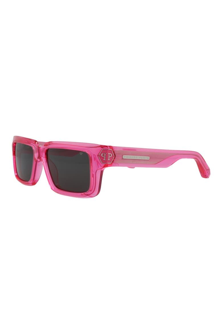 53mm Rectangular Sunglasses, Alternate, color, FUCHSIA SMOKE