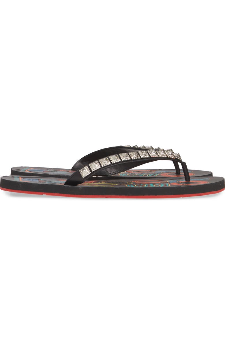 Christian Louboutin Loubi Flip Flop, Alternate, color,
