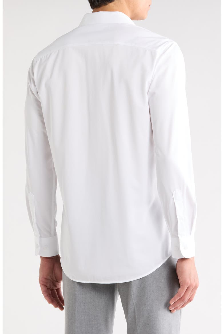 Slim Fit Performance 4-Way Stretch Dress Shirt, Alternate, color, WHITE