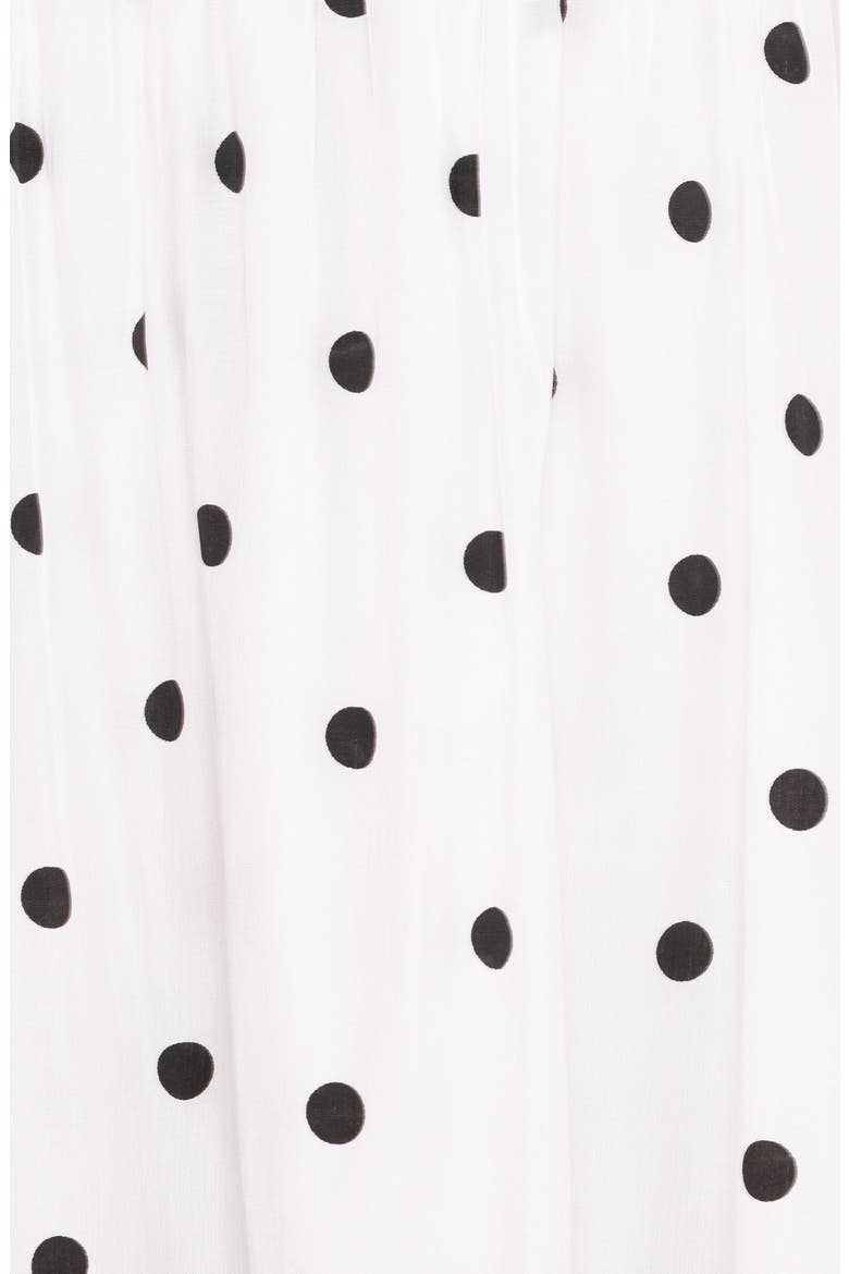 Mona Polka Dot Babydoll Minidress, Alternate, color, BLACK POLKA