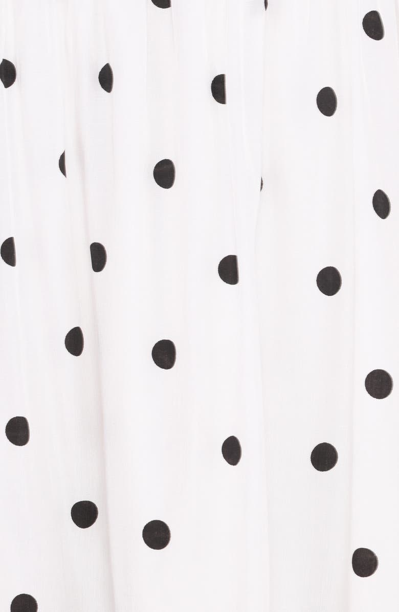 Petal & Pup Mona Polka Dot Babydoll Minidress, Alternate, color, Black Polka