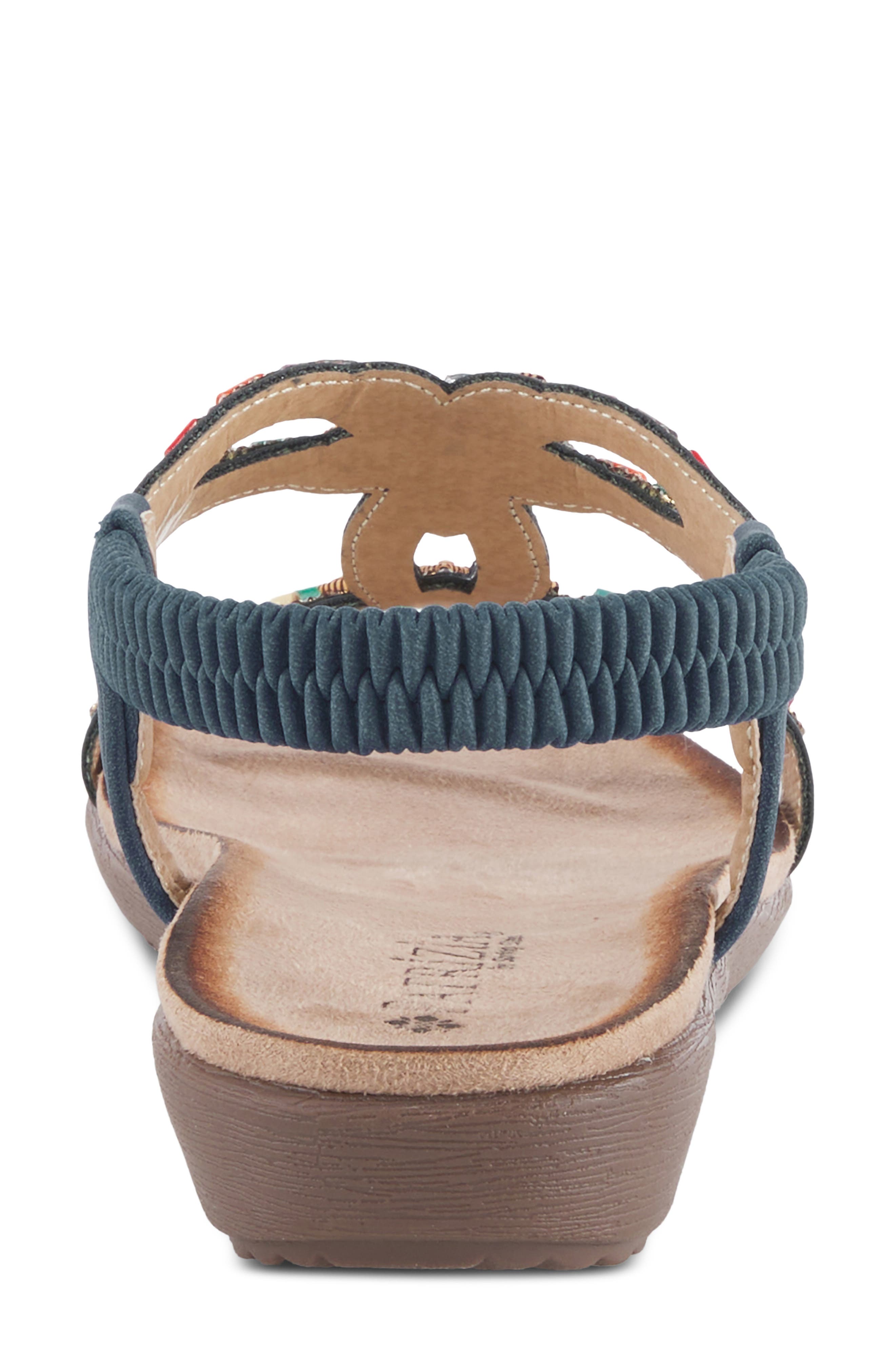 Volcanic Wedge Sandal, Alternate, color, NAVY