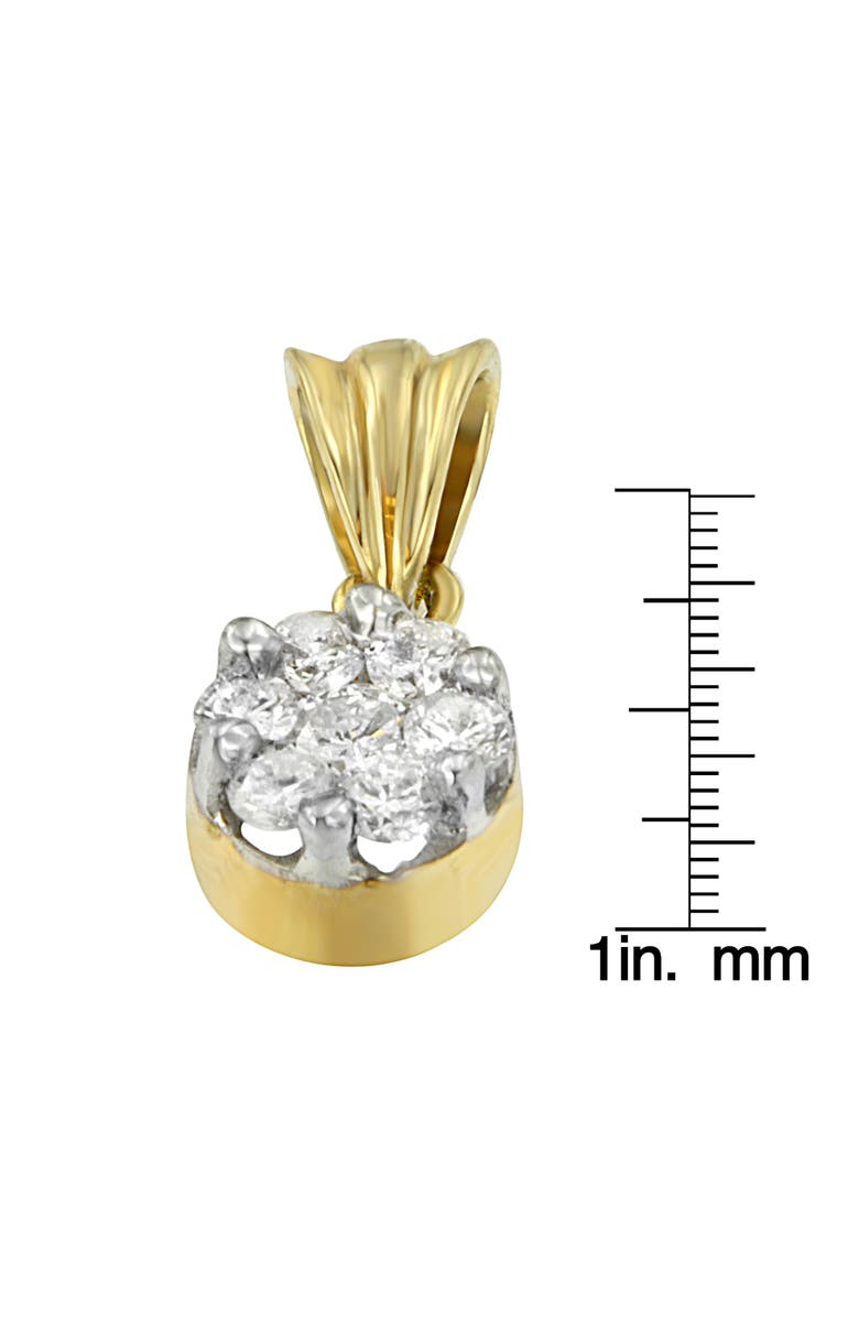 Haus of Brilliance 14K Yellow Gold 1/2 cttw Round Cut Diamond Circle Pendant Necklace, Alternate, color, Yellow