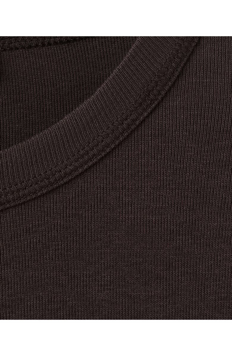 MANGO Long Sleeve Cotton Rib T-Shirt, Alternate, color, Brown
