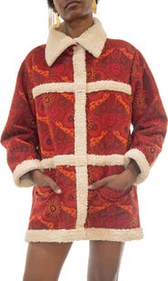 KAHINDO Maputo Faux Shearling Trim Jacket