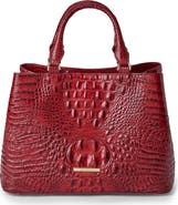 Brahmin Small Denise Croc Embossed Leather Satchel