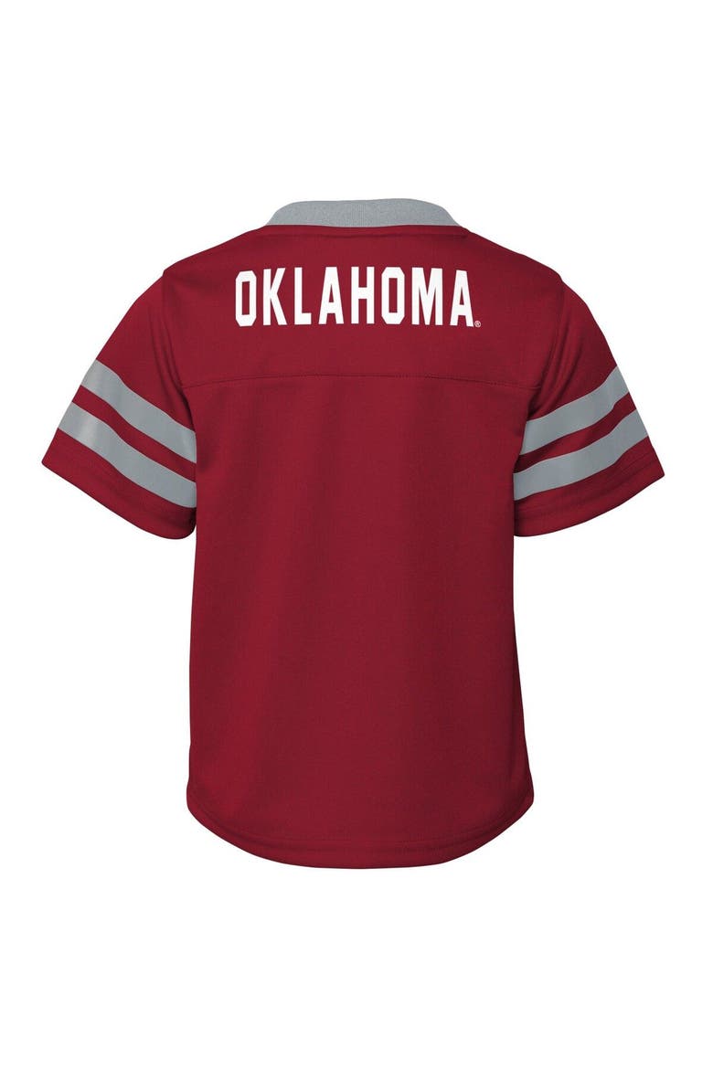 Toddler Crimson Oklahoma Sooners Two-Piece Red Zone Jersey & Pants Set, Alternate, color, Crimson