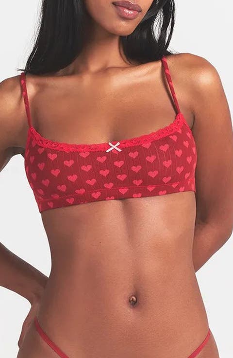 Lightweight Stretch Cotton Pointelle Bralette (Regular & Plus)