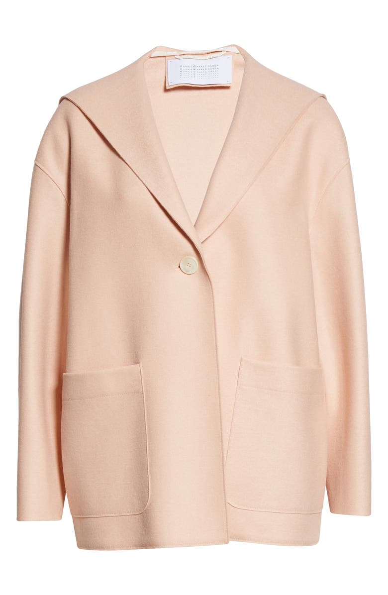 Harris Wharf London Double Face Wool Hooded Jacket, Alternate, color, 