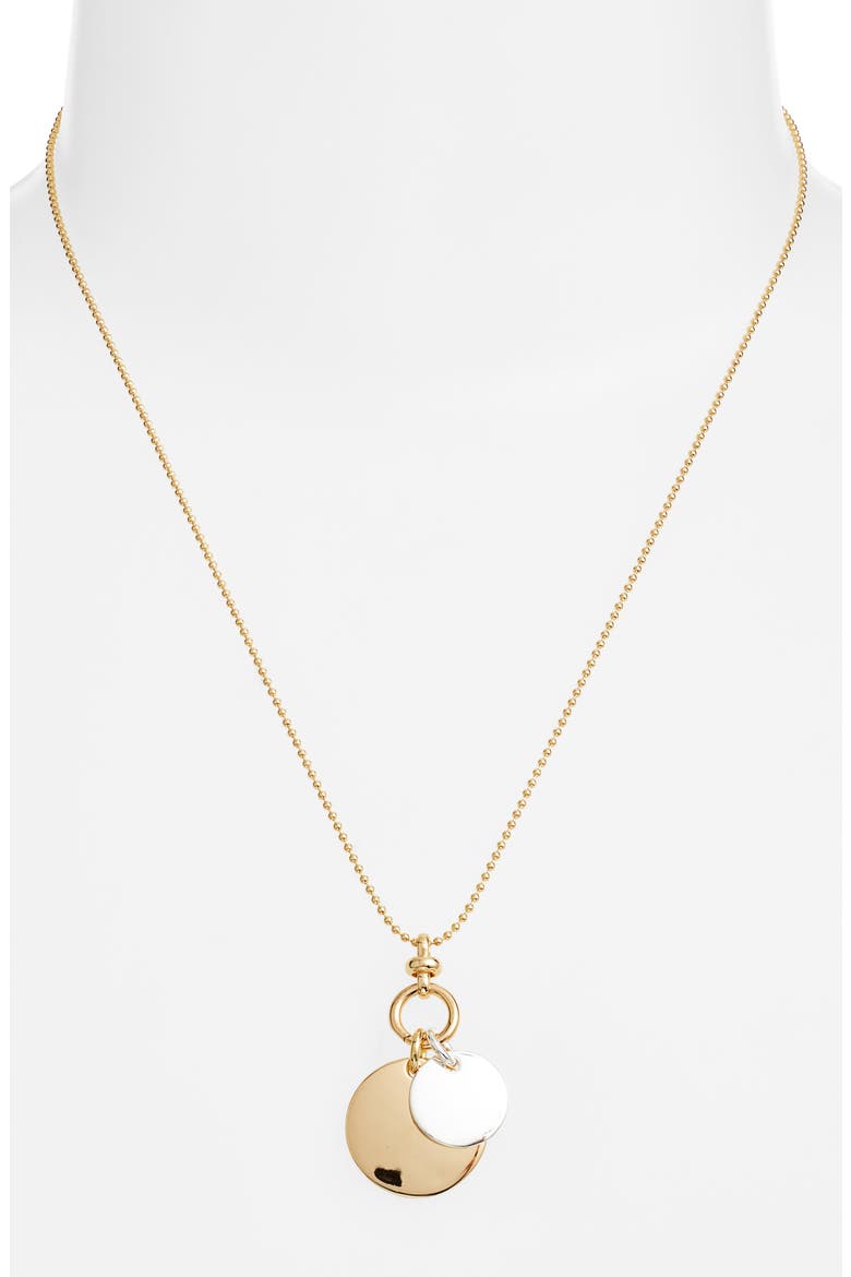 Demi Fine Double Orb Chain Necklace, Alternate, color, 14K GOLD- STERLING PLATED