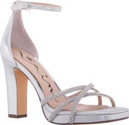 Nina Evana Embellished Ankle Strap Slide Sandal