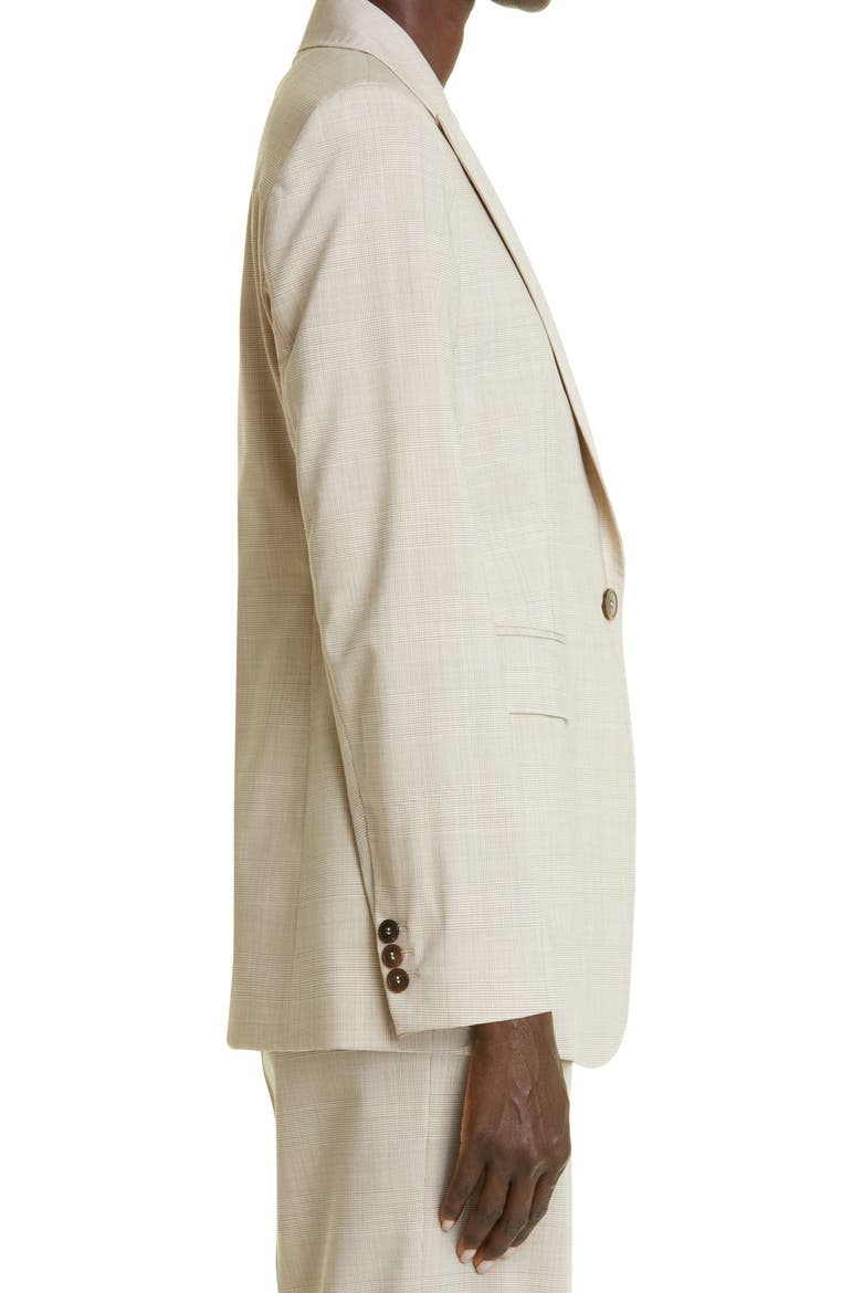 Salpa Glen Plaid Virgin Wool Blend Blazer, Alternate, color, SAND