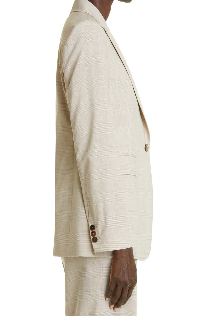 Max Mara Salpa Glen Plaid Virgin Wool Blend Blazer, Alternate, color,