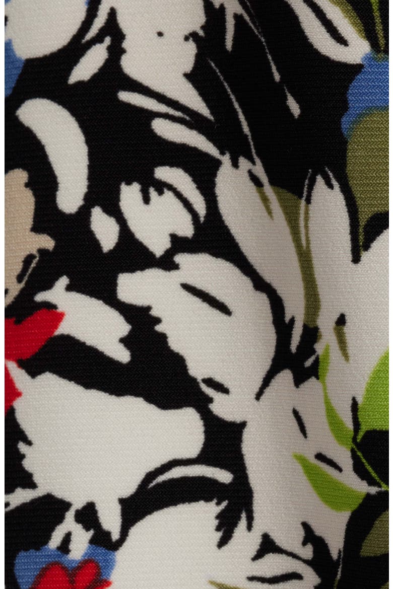 Floral Print Short Sleeve Jersey Top, Alternate, color, ANNE BLACK MULTI