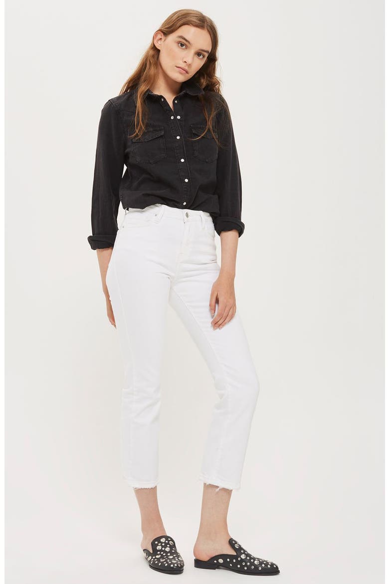 Gigi Fitted Denim Western Shirt, Alternate, color, WASHED BLACK