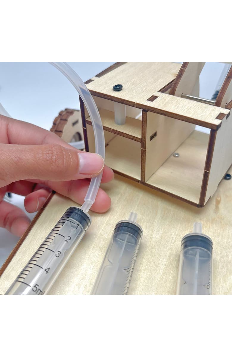 MODBOX DIY Hydraulic Bucket Loader, Building Craft Kit, Toy Vehicle Assembly, Alternate, color, Brown