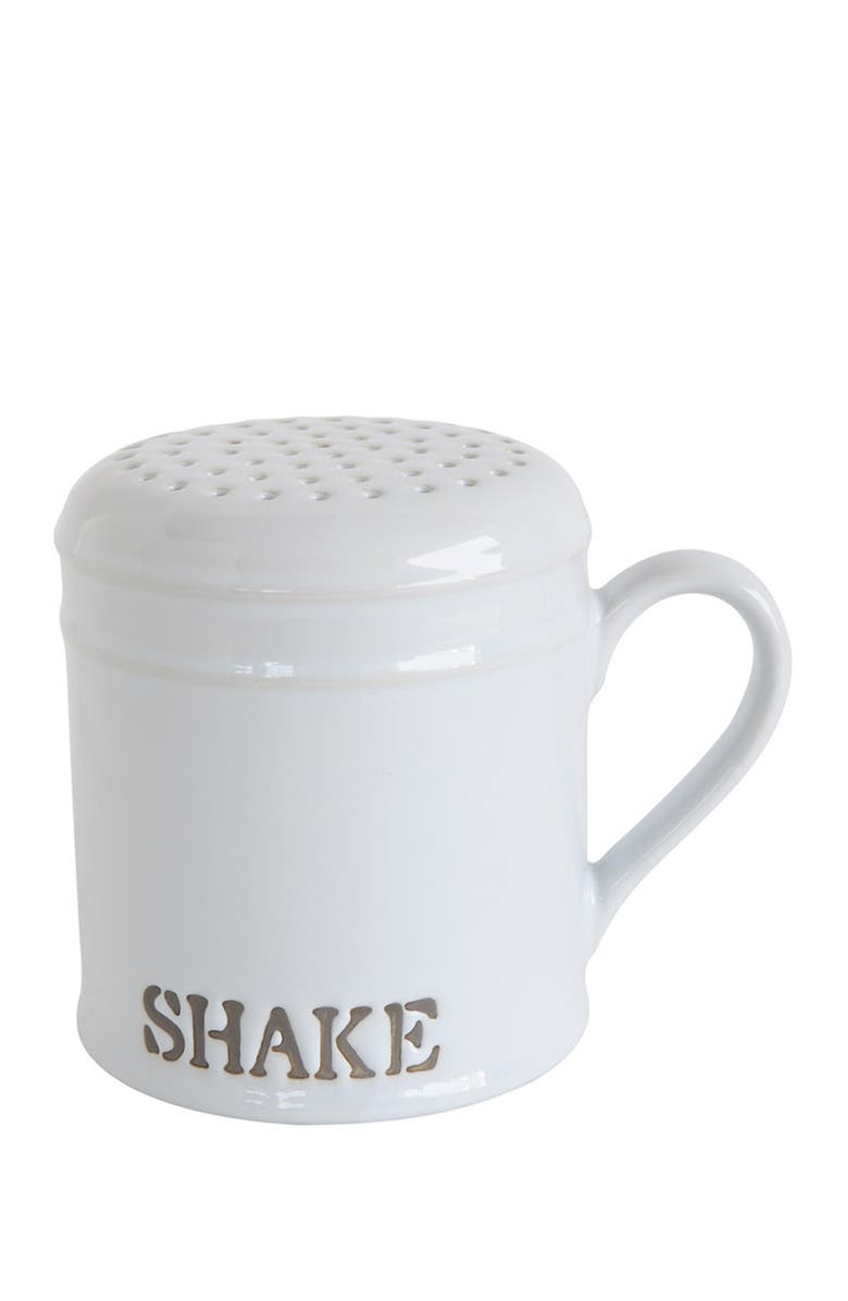 Creative Co-Op White Stoneware Kitchen Shaker, Main, color, 