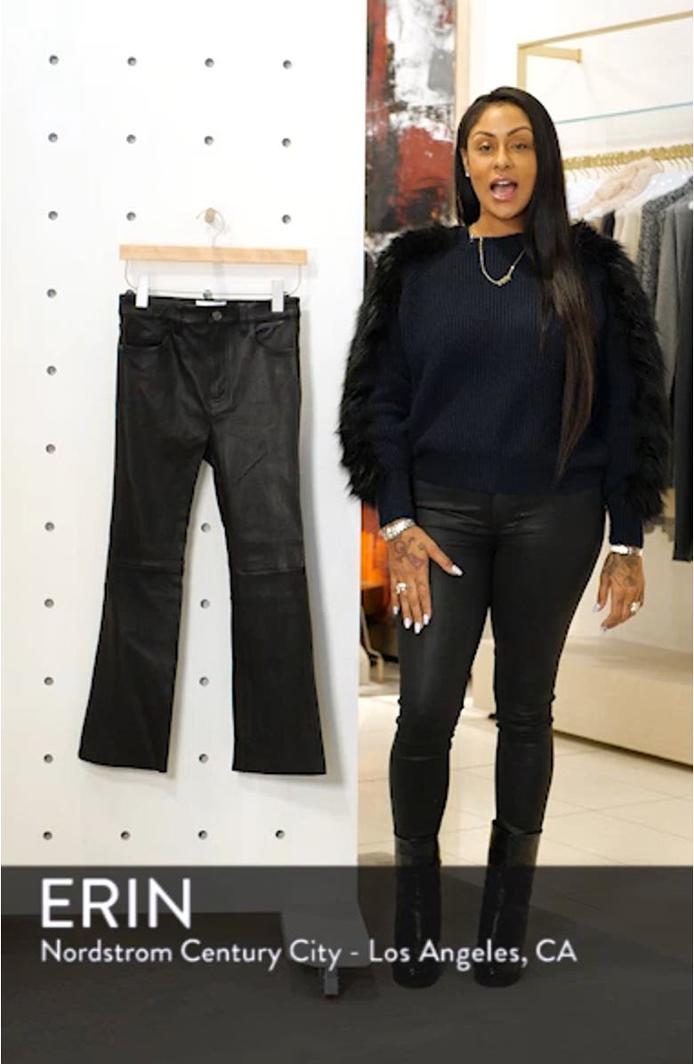 The High Waist Kick Leather Pants, sales video thumbnail