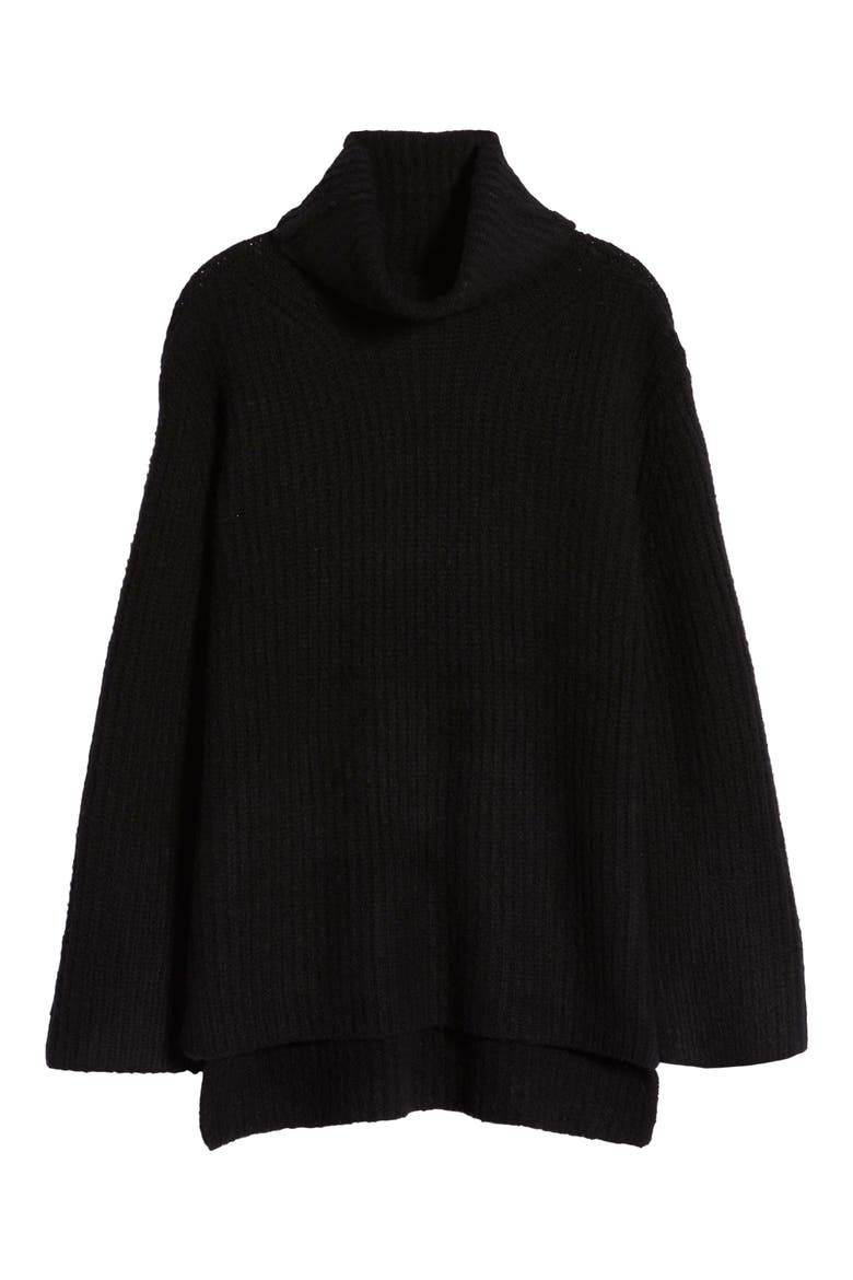 Cozy Turtleneck Sweater, Alternate, color, BLACK