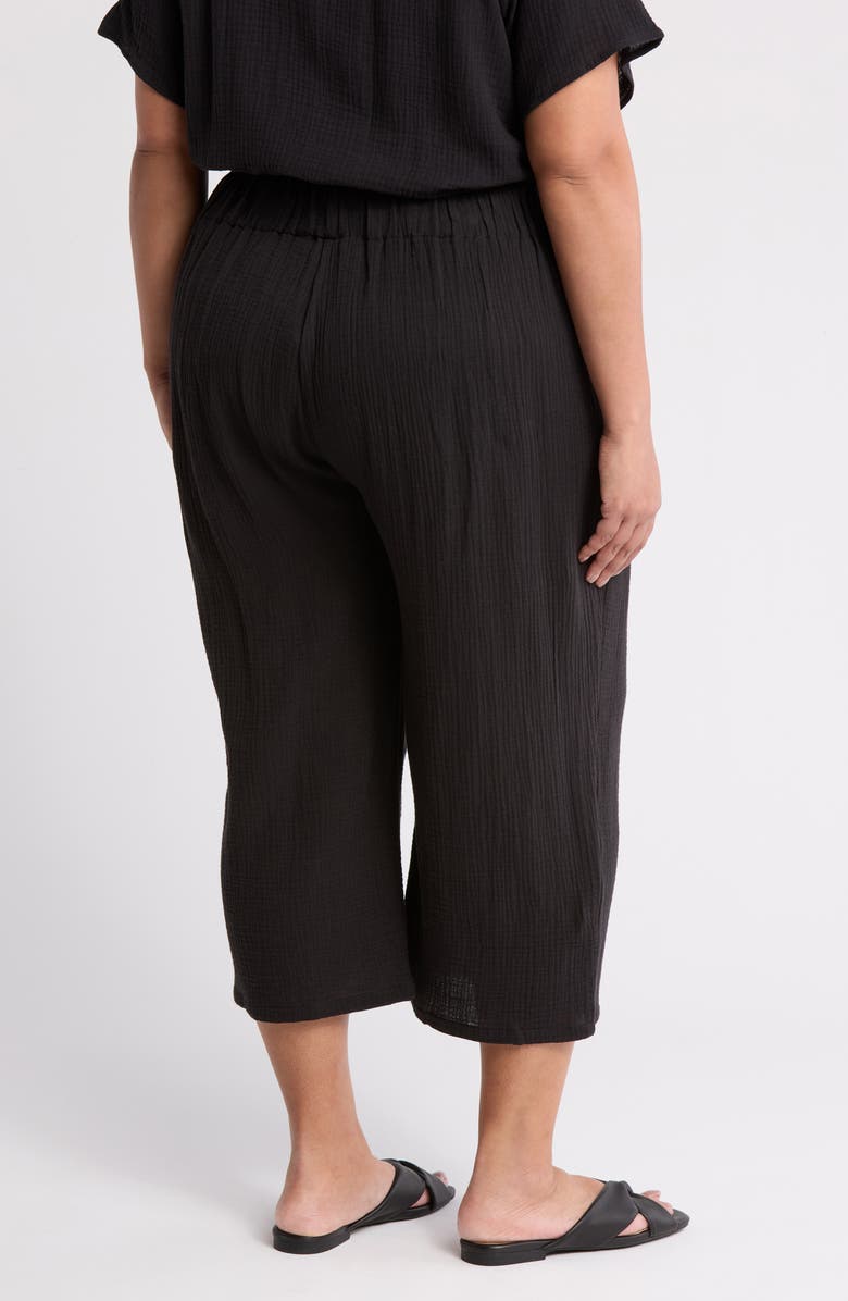 T Tahari Gauze Side Crop Pants, Alternate, color,