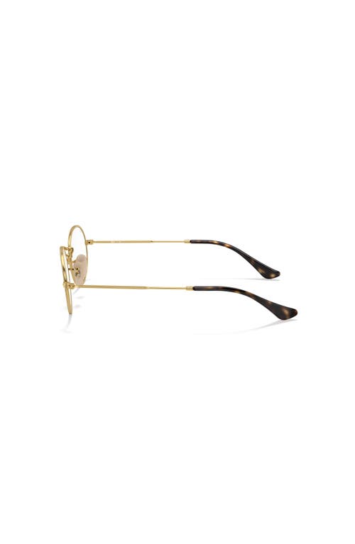 Ray Ban Ray-ban 51mm Oval Optical Glasses In Gold