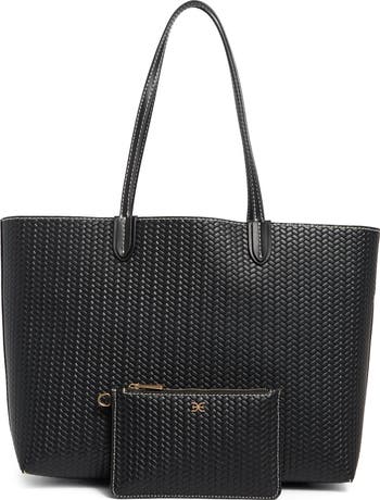 Eva Large Woven Tote Bag & Pouch