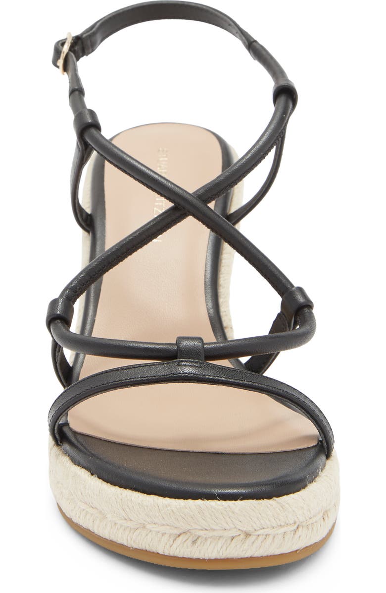 Stuart Weitzman Nilla Espadrille Platform Wedge Sandal, Alternate, color, Black