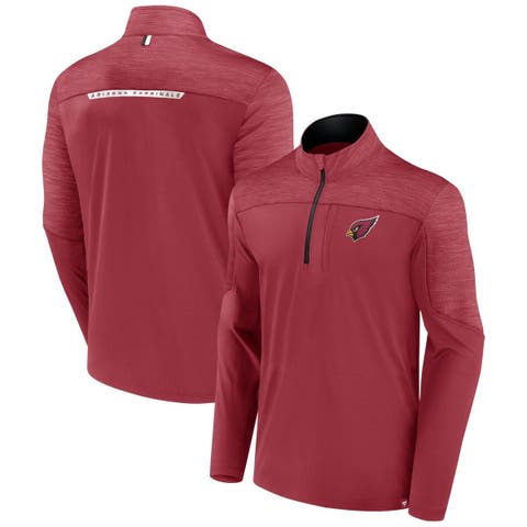 Men's Fanatics Branded Cardinal Arizona Cardinals Defender Half-Zip Top
