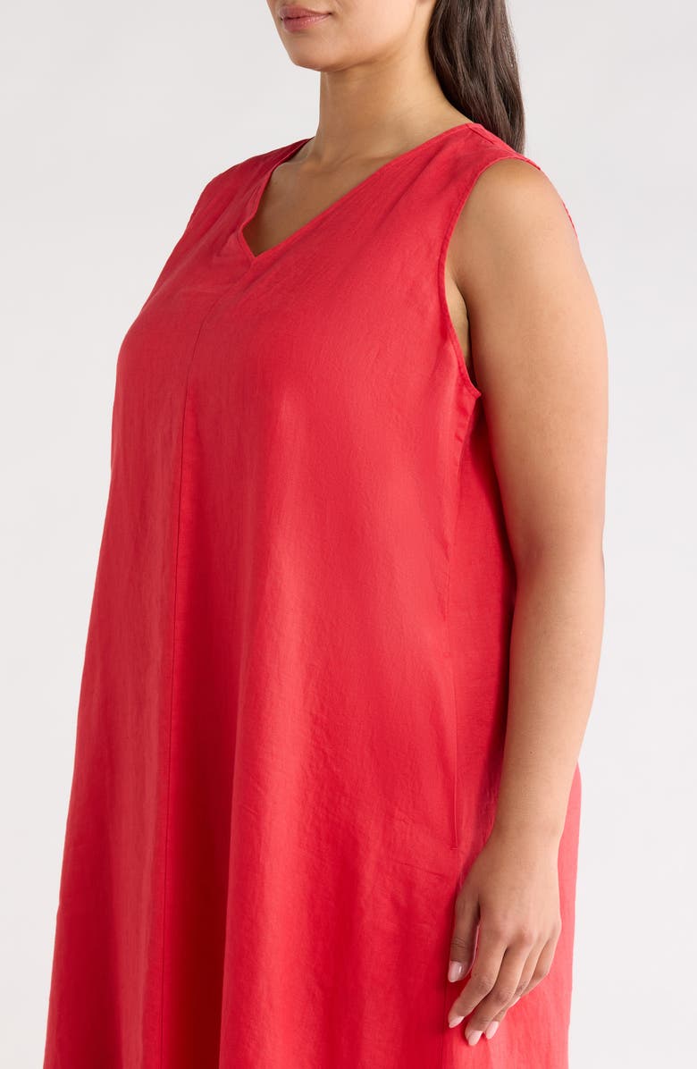 Eileen Fisher Sleeveless Linen Dress, Alternate, color, Grenadine
