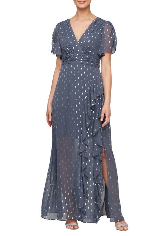 Shop Sl Fashions Foil Print Dress