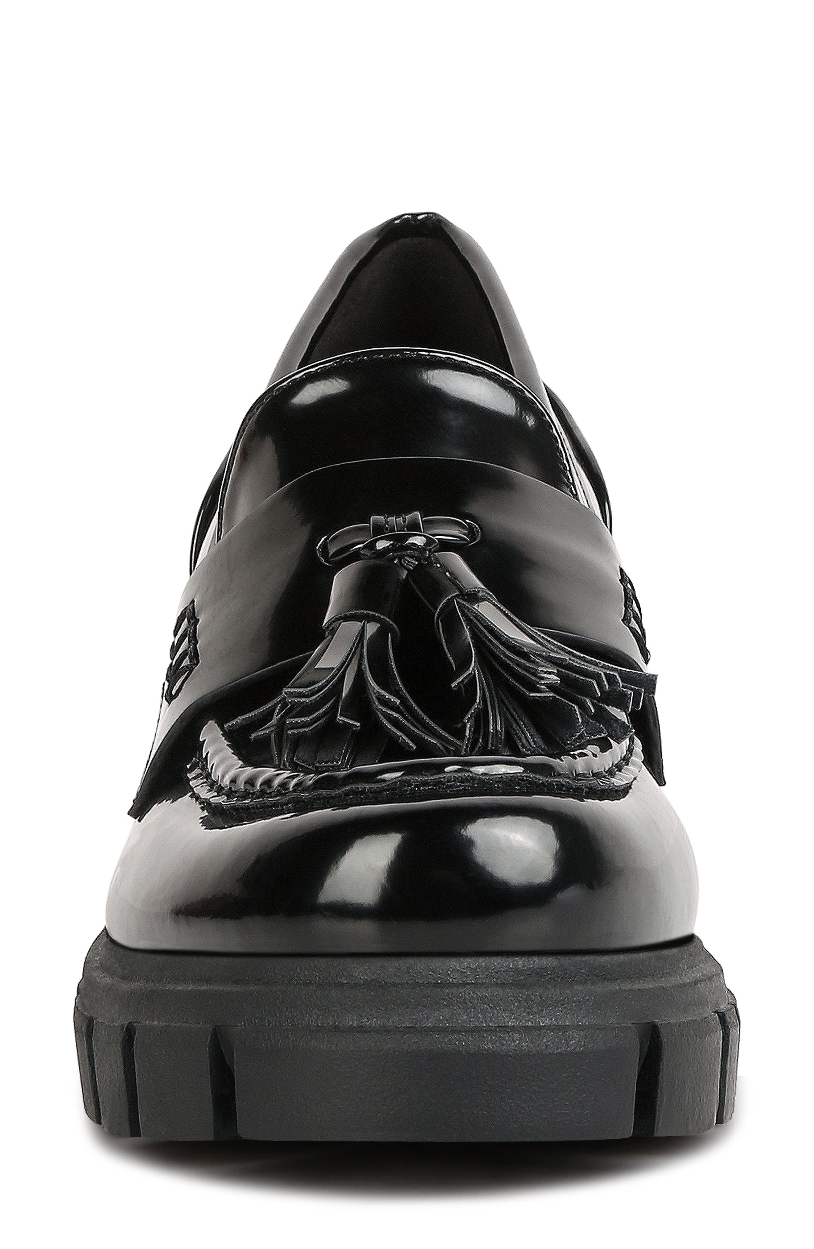 LONDON RAG Jonah Tassel Loafer Pump, Alternate, color, Black