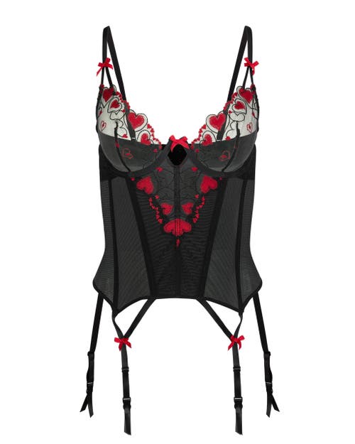 Adore Me Lovette Unlined Plunge Bustier In Black