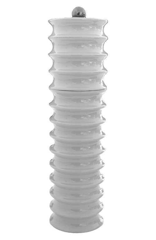 Addison Ross London Twister Lacquer Wood Mill In White