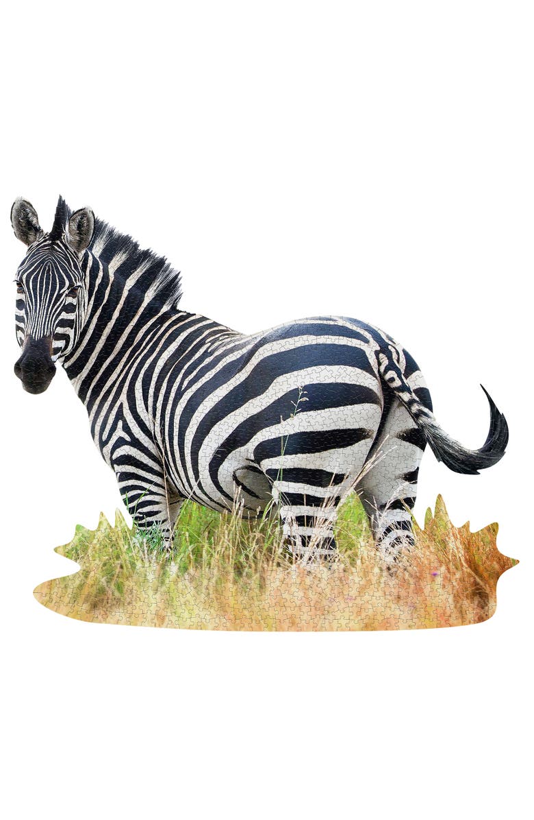Madd Capp I Am Zebra 1000 Piece Animal Shaped Jigsaw Puzzle, Alternate, color, Multicolored