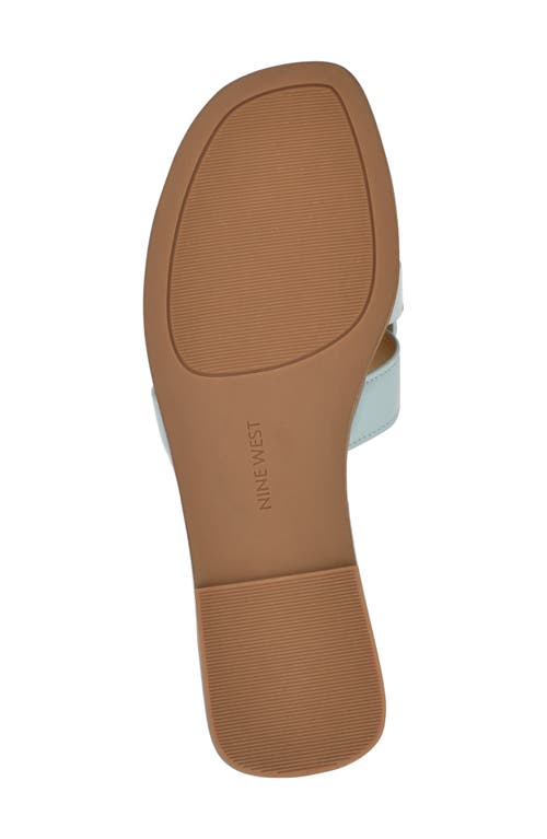 Nine West Glorie Slide Sandal In Light Blue