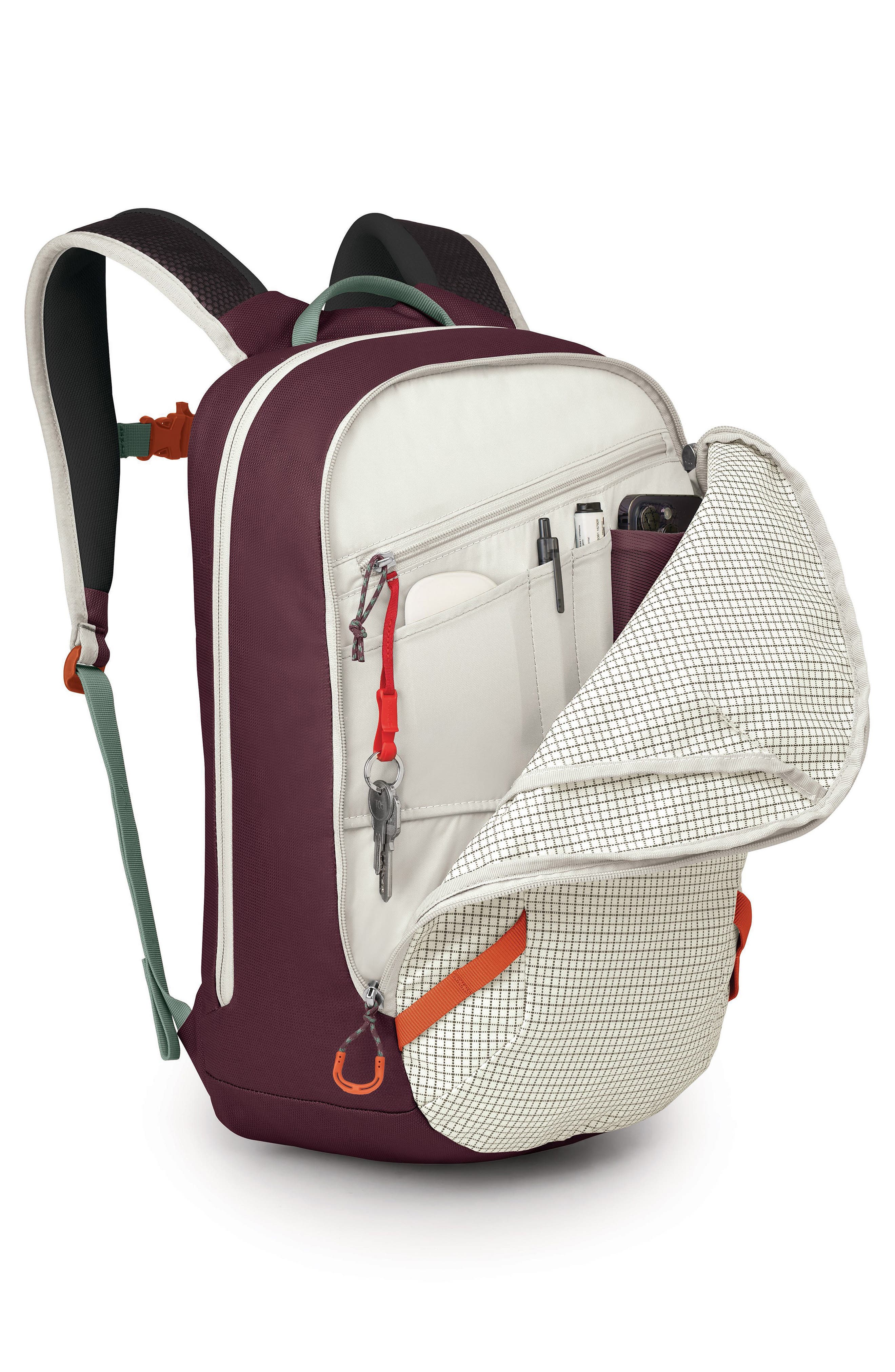 Transporter Panel Loader Backpack, Alternate, color, MYSTERY WHITE-MOODY BURGUNDY