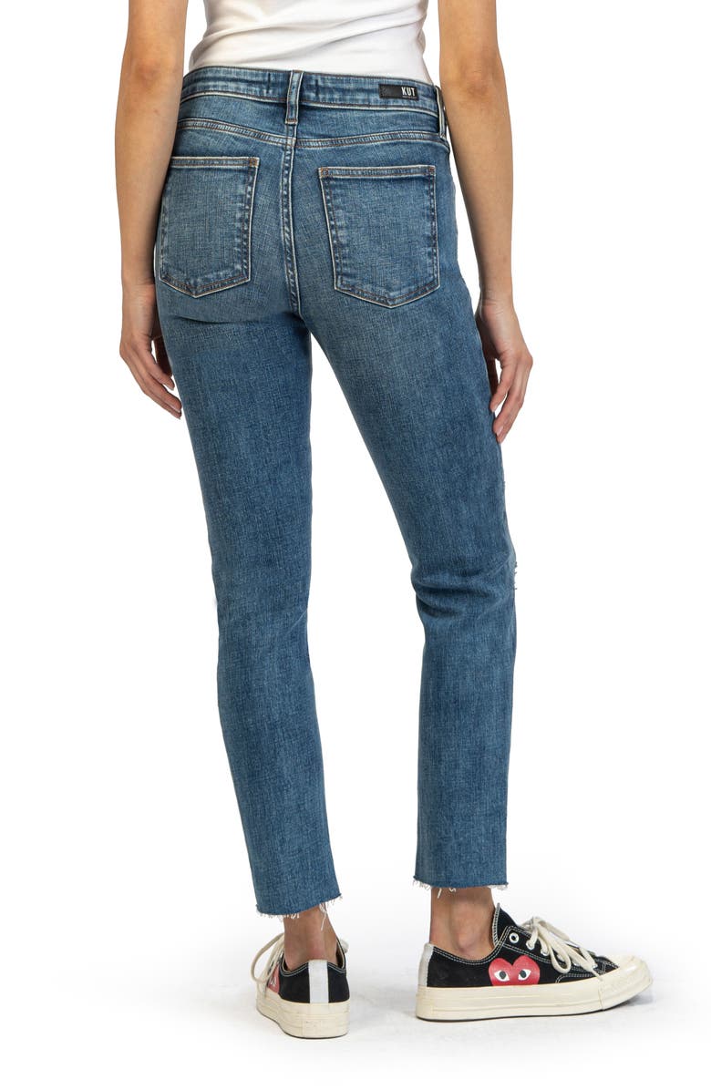 KUT from the Kloth Reese Fab Ab Distressed High Waist Ankle Jeans, Alternate, color,