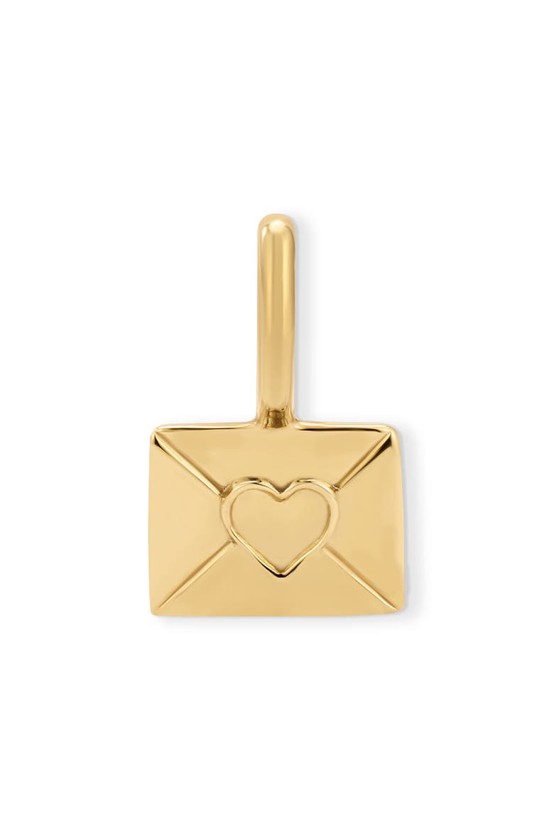 Envelope Mini Charm, Main, color, 10K YELLOW GOLD
