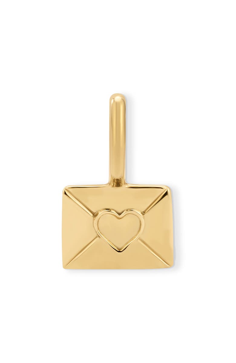 Adina Reyter Envelope Mini Charm, Main, color, 10K Yellow Gold