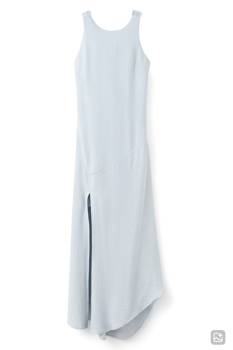 Racerback Flowing Asymmetric Dress, Alternate, color, SKY BLUE