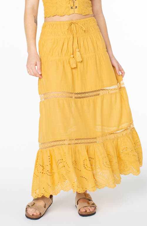 Roxy Castaway Embroidered Cotton Maxi Skirt